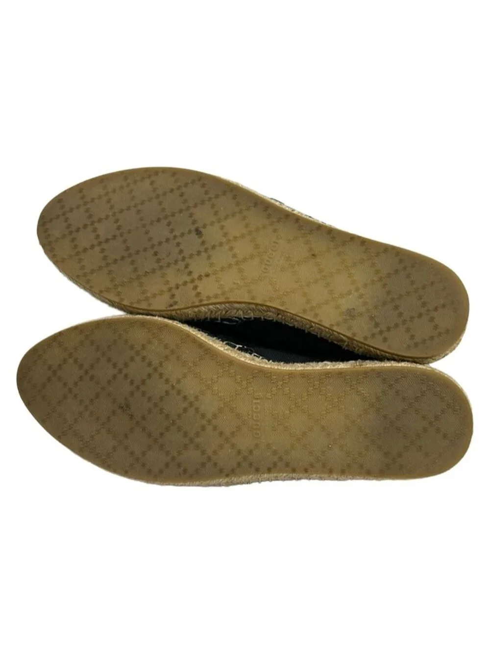 Gucci Slip-on Black Espadrilles GG Pattern